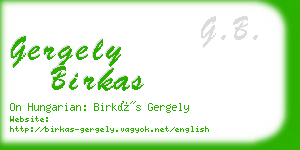 gergely birkas business card